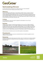 GeoGrow hydroseeding - general maintenance