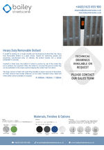 Heavy Duty Removable Bollard data sheet