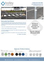 Removable Steel Bollard data sheet
