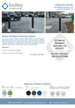 Warrior HD Round Telescopic Bollard data sheet