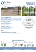 Classic Smoking Shelter data sheet