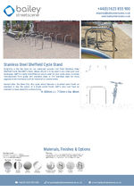 Sheffield Stainless Steel Cycle Stand data sheet