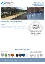 Sheffield Cycle Stand Surface Mounted data sheet