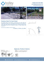 Stainless Steel Fin Cycle Stand data sheet