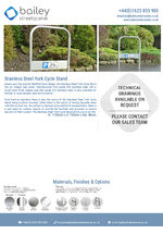 York Stainless Steel Cycle Stand data sheet