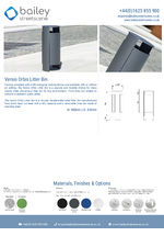 Versio Orbis Litter Bin data sheet