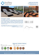 Greengate Lounger data sheet