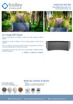 Arc Trough GRP Planter data sheet
