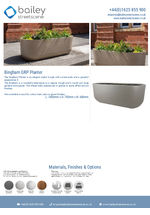 Bingham GRP Planter data sheet