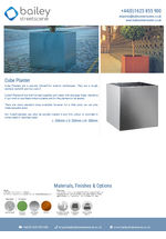 Cube Planter data sheet