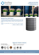 Modular Drum GRP Planter data sheet