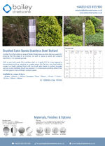 Brushed Satin Bands Stainless Steel Bollard data sheet