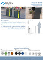 Stoke Litter Bin data sheet
