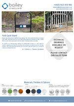 York Steel Cycle Stand data sheet