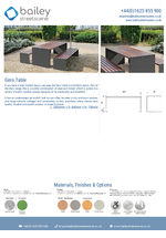 Gero Table data sheet