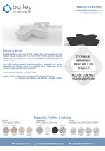 Britannia Bench data sheet