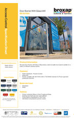 BX39 1120 Door Barrier with Glass Infill - Data Sheet