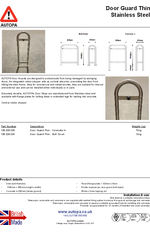 Autopa door guard thin stainless steel - Datasheet