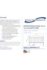 Pedestrian Guardrail With Sight Gap - Datasheet