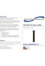 Hexham PU Bollard data sheet