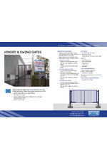 Hinged and swing vehicle gates data sheet
