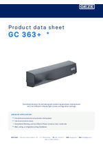 GC 363+ data sheet