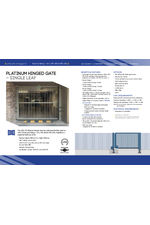Platinum LPS 1175 hinged gate - single leaf data sheet