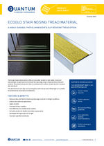 Ecoglo stair nosing tread material data sheet