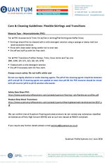 Cleaning guidelines: flexible skirtings and transitions