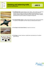 Wooden trail with vertical net - J4913 technical specification