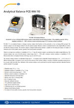 PCE-MA 110 analytical balance - Datasheet