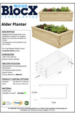 WoodBlocX Alder Planter
