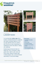 Ladder sign specifications - plastic
