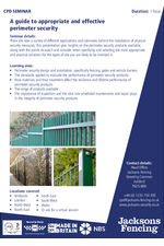 CPD: A guide to appropriate and effective
perimeter security
