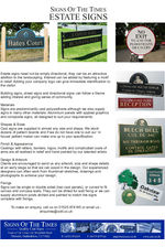 Estate signs