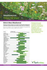 Meadowmat Birds & Bees flowering times