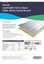 Wavin Comfia Foil faced Panels Data Sheet
