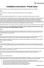 AlexandraSecurity Protek Gate Installation Instructions
