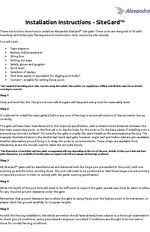 Alexandra Installation Instructions Site Gard