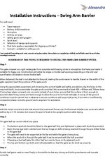 AlexandraSecurity Installation Instructions Swing Arm Barrier