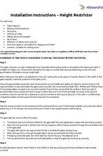 AlexandraSecurity Installation Instructions Height Restrictor