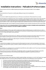 AlexandraSecurity Gate Installation Instructions Palisade ProFence 1