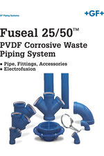 Fuseal 25/50 PVDF corrosive waste piping system