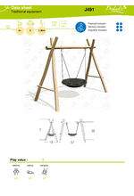 Swing Set With Black Pod Seat J491 data sheet