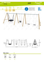 Swings - Pod seat, 2 flat seats, 1 cradle seat - J447 data sheet