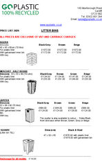 Litter Bins Price List