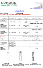 Traffic Bollards Price List