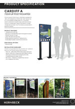 Cardiff A display sign - 72001 data sheet
