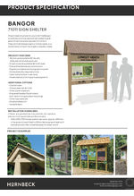 Bangor sign shelter - 71011 data sheet