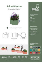 Scilla planter data sheet